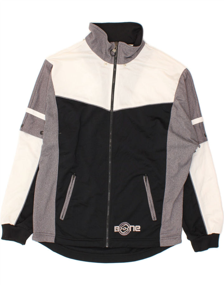 LOTTO Mens Tracksuit Top Jacket UK 38/40 Medium Black Colourblock Vintage Lotto and Second-Hand Lotto from Messina Hembry 