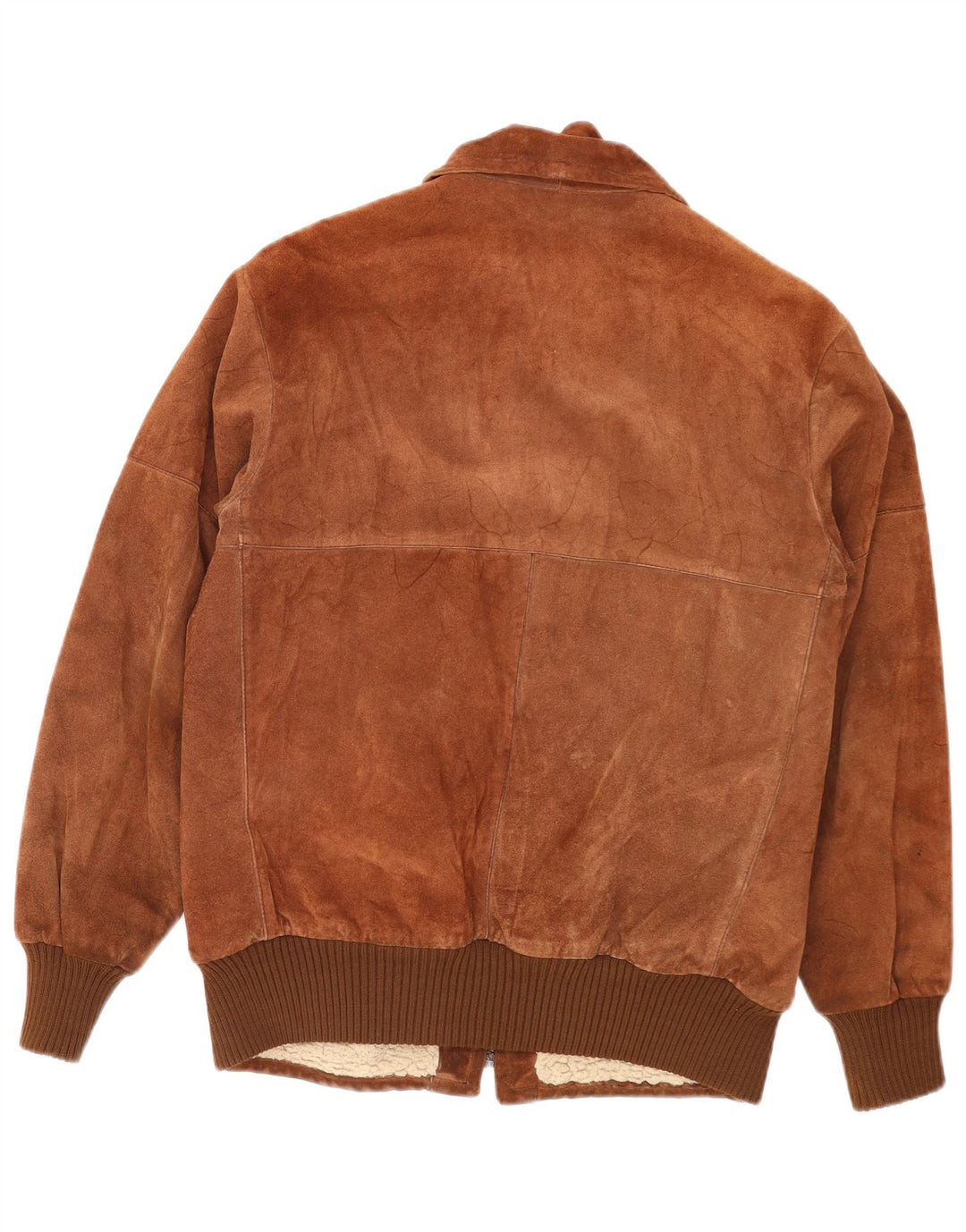 Piccini Mens Bomber Suede Jacket IT 48 Középbarna bőr Retro