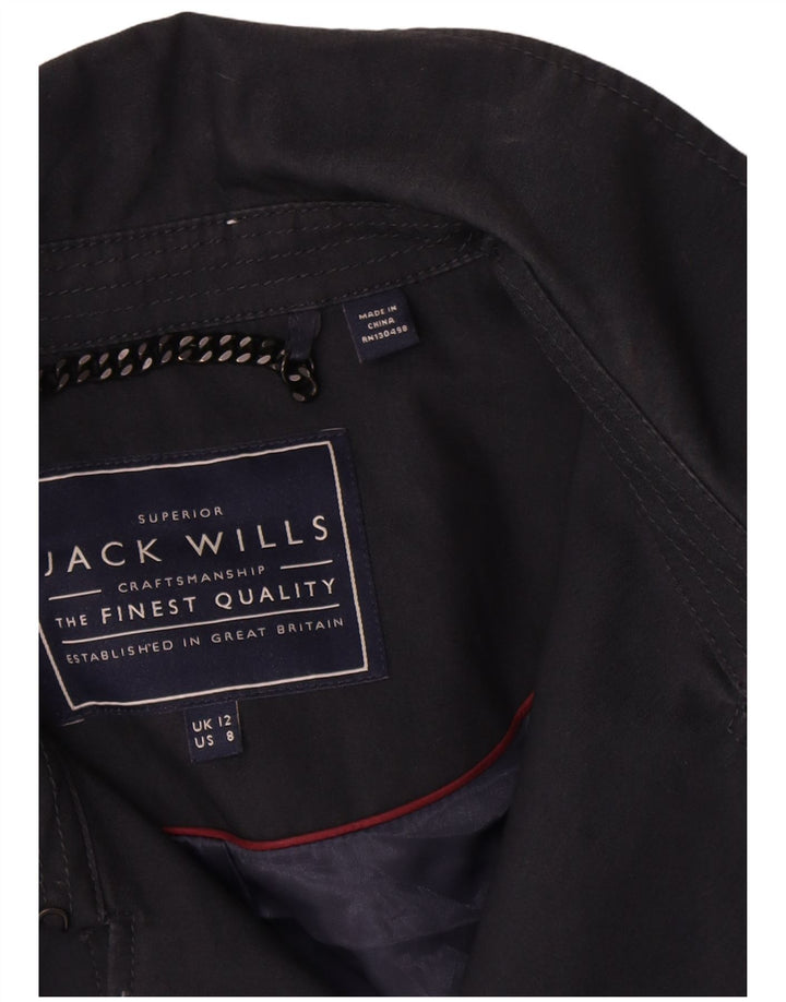 Jack Wills Trench-coat pour femme UK 12 en coton bleu marine moyen