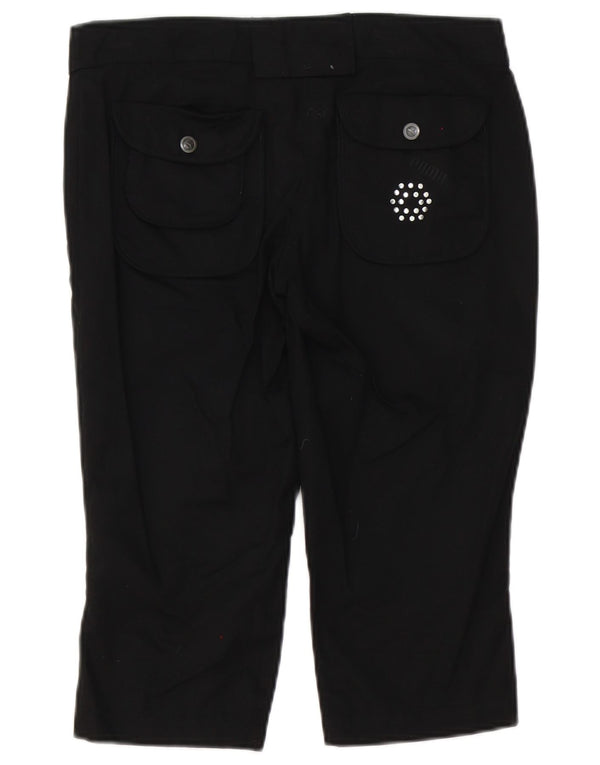 Puma Pantalones Capri de Cintura Baja para Mujer UK 8 Small W30 L17 Negro