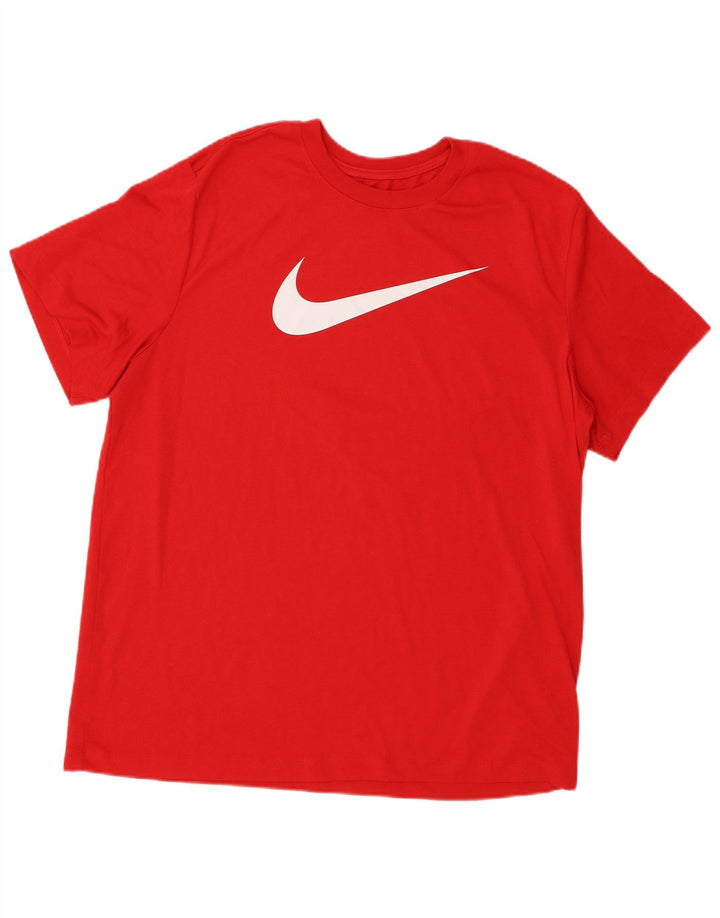 T-shirt grafica Nike Dri Fit da uomo XL rossa in poliestere