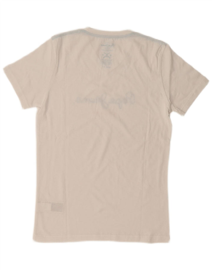 PEPE Jeans Mens Graphic T-Shirt Top Medium White Cotton