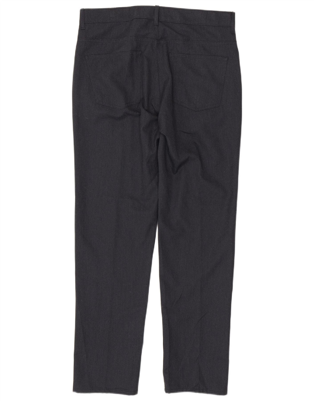 Marks & Spencer Mens Straight Suit Trousers W34 L33 Navy Blue Polyester