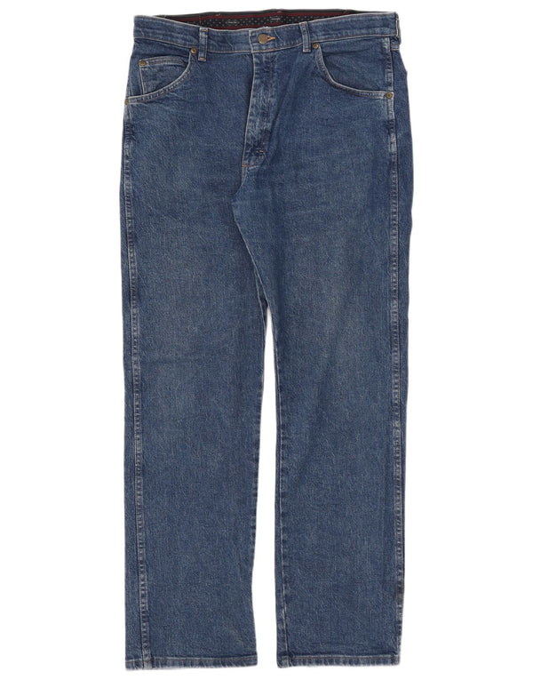 Wrangler Mens Regular Fit Straight Farmer W36 L32 kék pamut