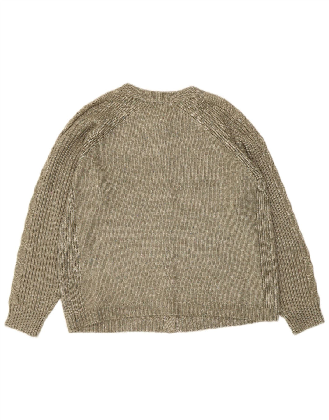 Marks & Spencer Γυναικεία Ζακέτα πουλόβερ UK 14 Medium Khaki Polyester