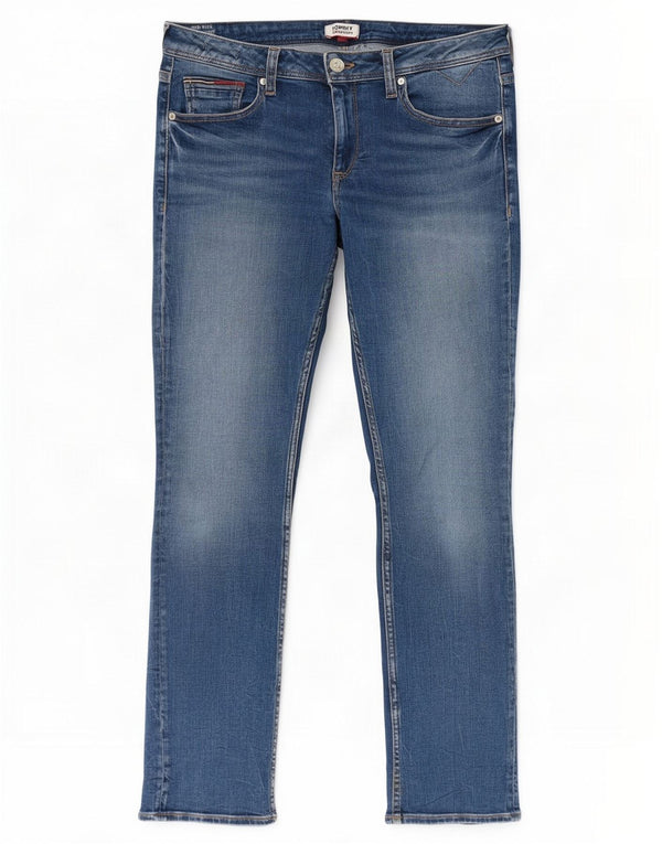 Jeans slim a vita media da donna Tommy Hilfiger W29 L30 cotone blu