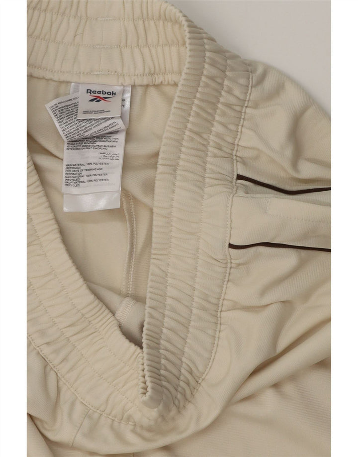 REEBOK Træningsdragtsbukser til kvinder UK 10 Small Beige Polyester