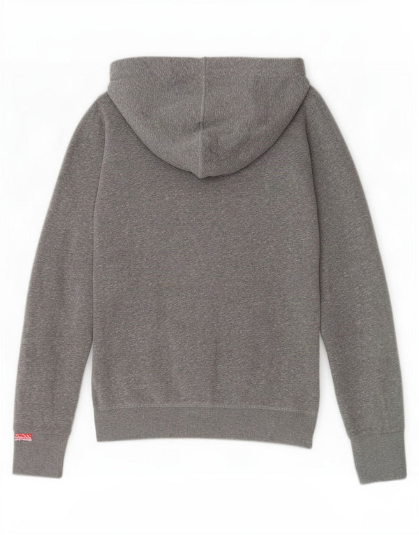 Pulover Superdry Graphic Zip pentru femei UK 10 Small Grey Flecked