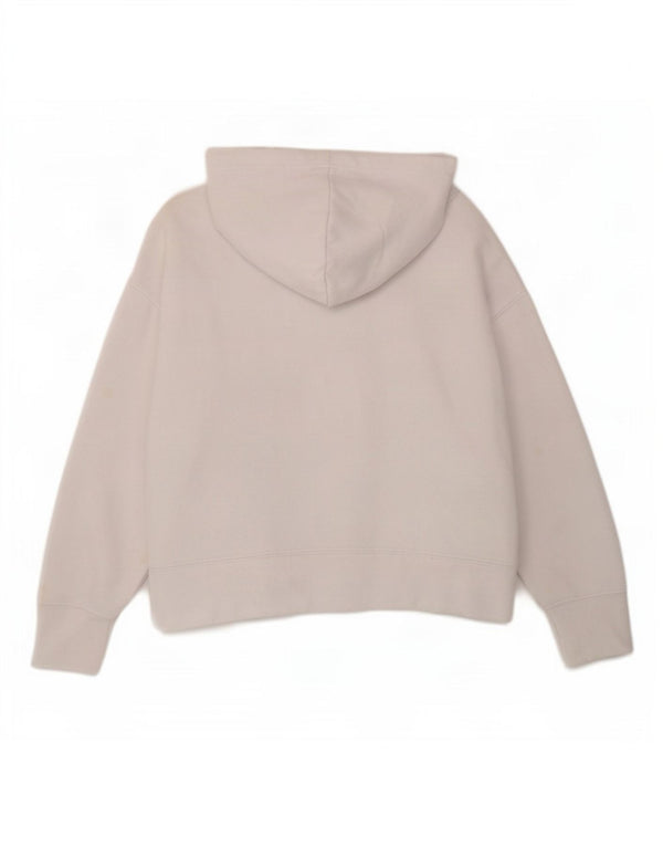 Übergroßer Kapuzenpullover von Zara für Damen, UK 10, Größe S, weiße Baumwolle