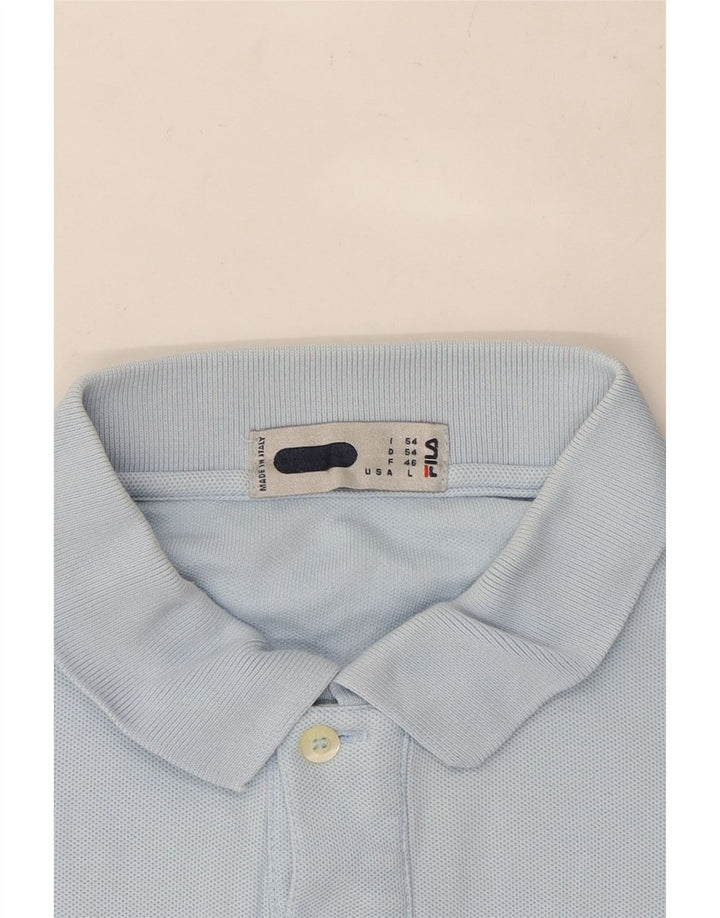 FILA Langærmet poloshirt til mænd, stor blå