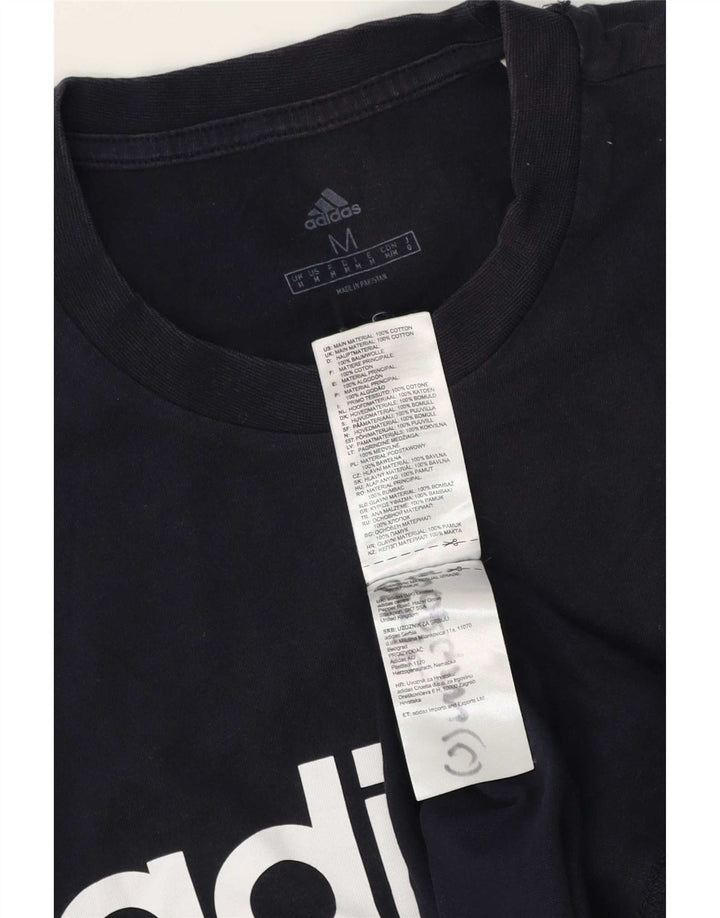 Adidas Herren-T-Shirt mit Grafik, mittelgroß, marineblau, Baumwolle