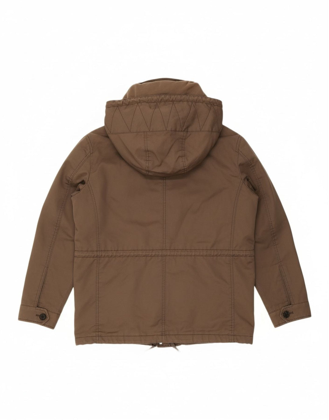 ALL SAINTS Womens Hooded Bomber Jacket UK 12 Medium Brown Cotton