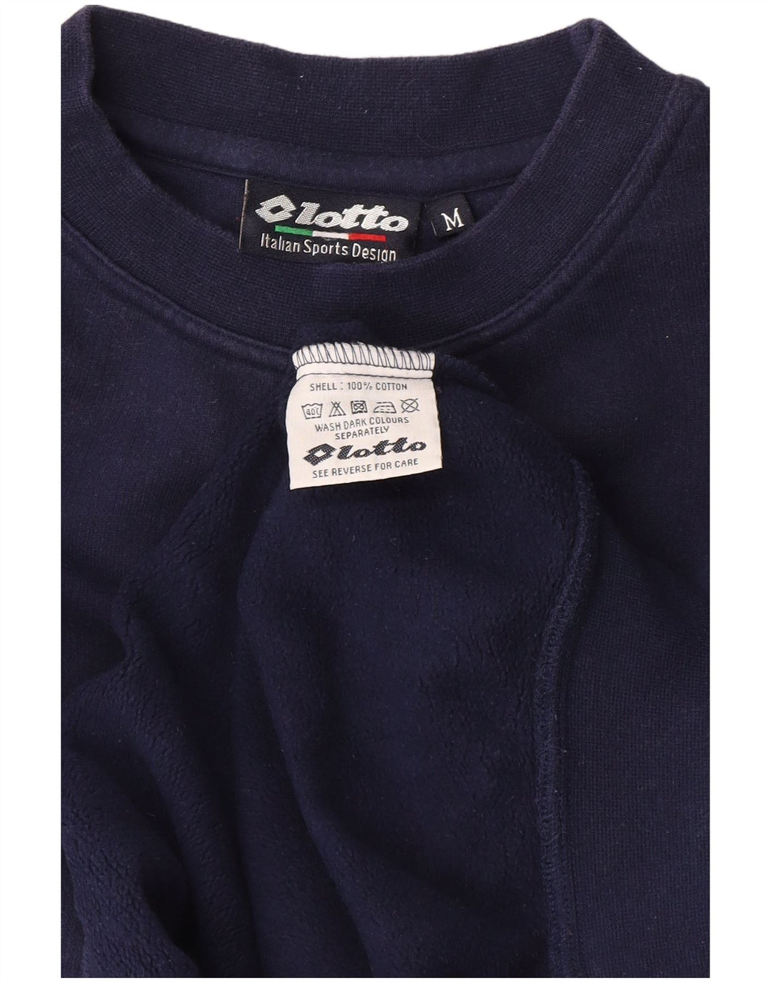 Lotto Mens Sweatshirt Jumper Medium Navy Blue Cotton