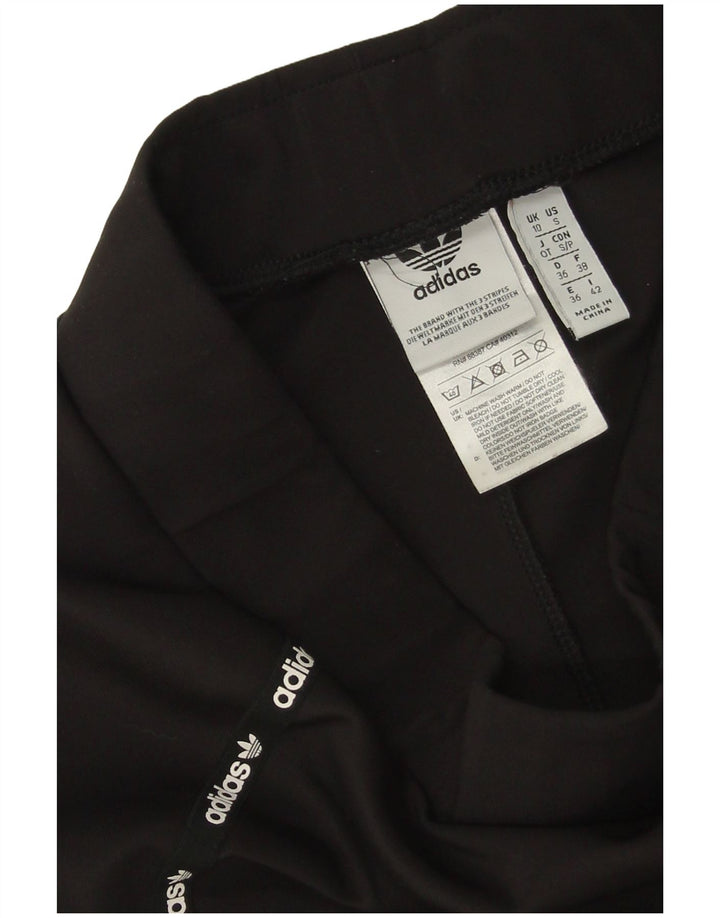 Adidas Womens Graphic Sport Shorts UK 10 Small Black Polyester