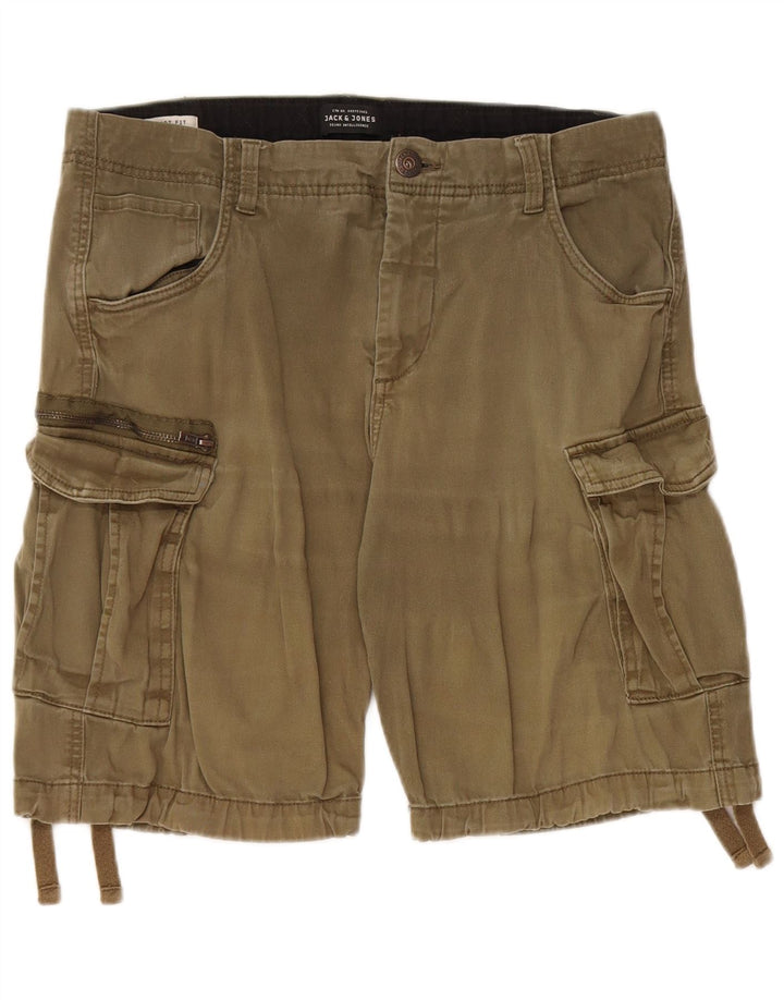 Jack & Jones Herre Cargo Shorts Large W34 Khaki Bomuld