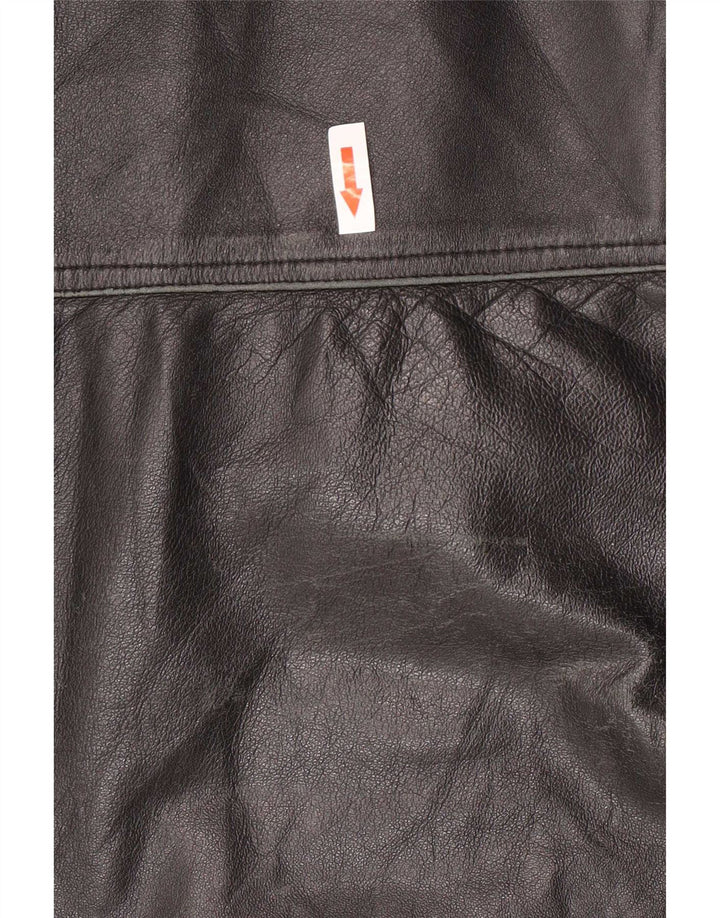 Conbipel Herren-Duffle-Lederjacke mit Kapuze IT 56 2XL Schwarz
