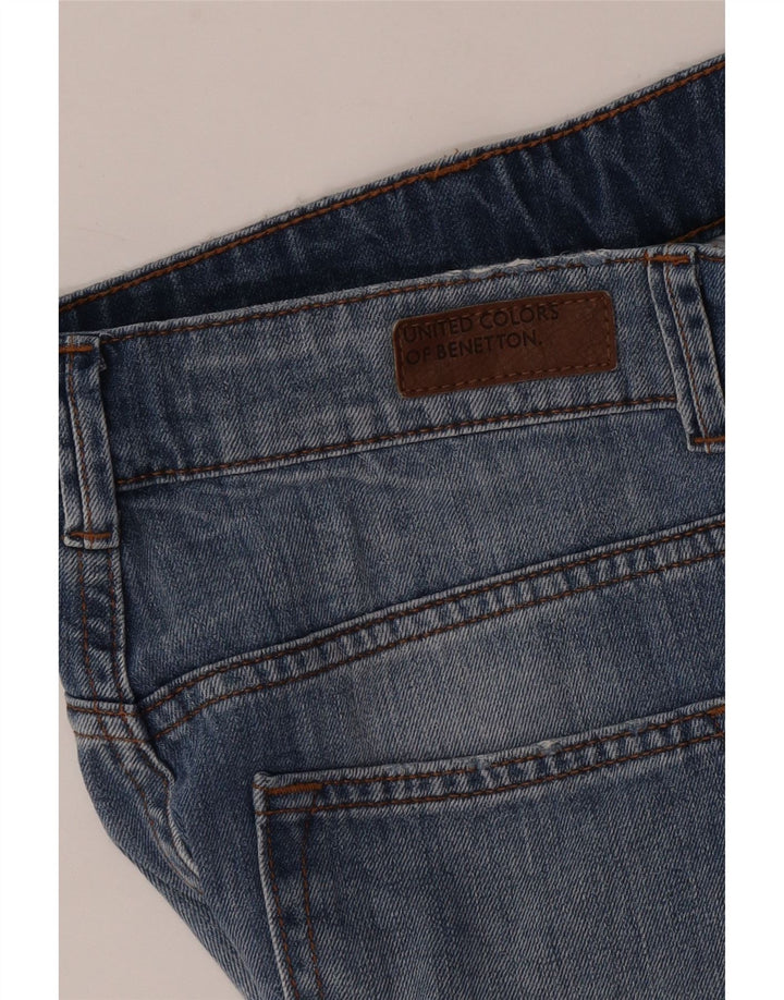 Benetton denimshorts til kvinder W30 Medium Blue
