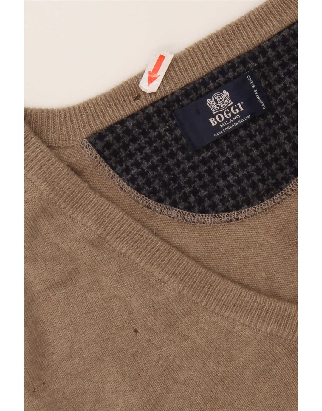 Boggi Jersey Con Cuello En V De Lana Beige Small Hombre