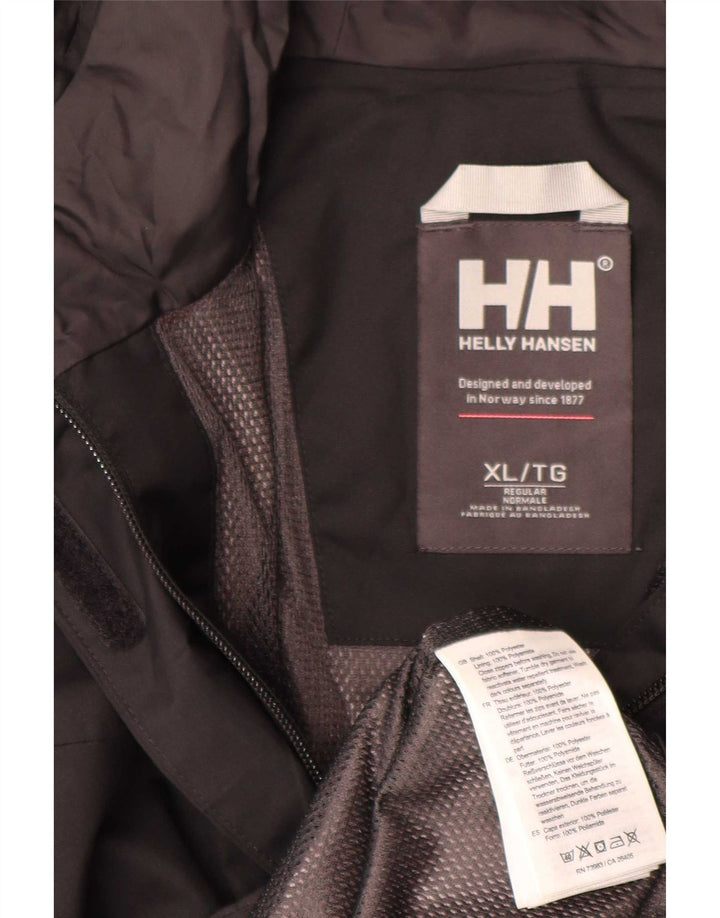 Helly Hansen Veste de pluie à capuche pour femme UK 18 XL Noir Polyester