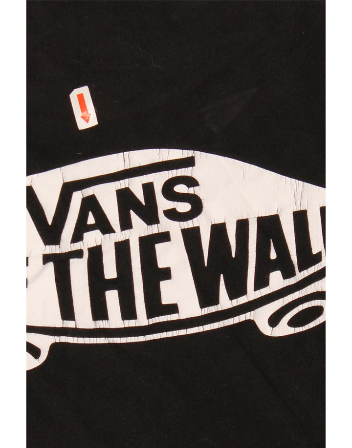VANS Mens Custom Fit Graphic T-Shirt Top Medium Black Cotton