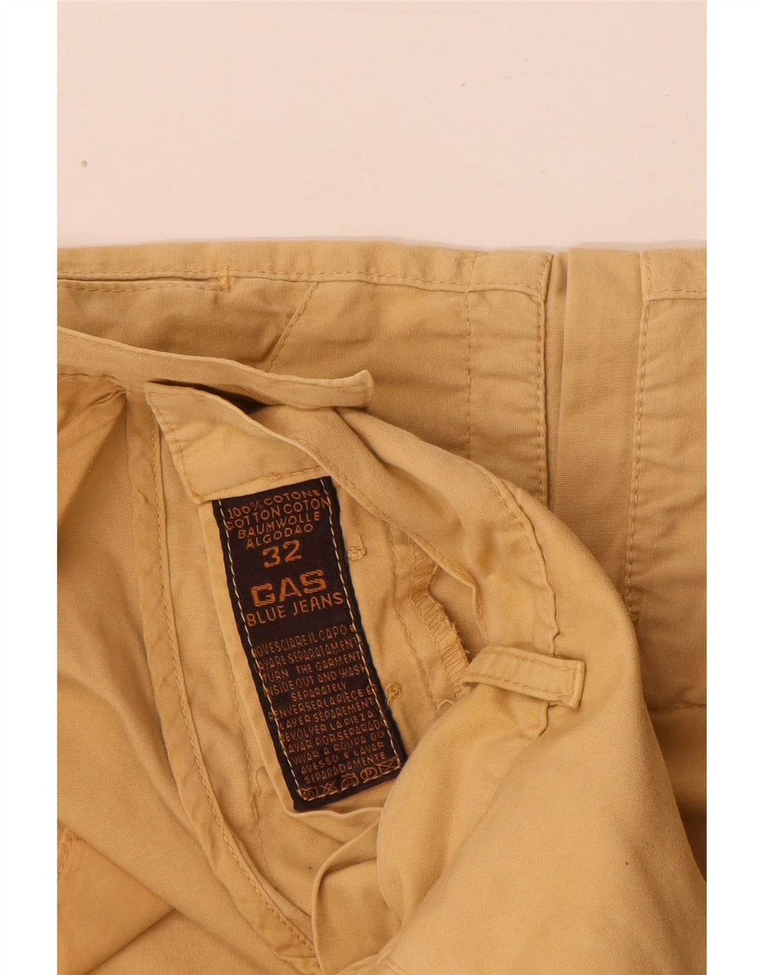 Gas Herre Cargo Shorts W32 Medium Beige Bomuld