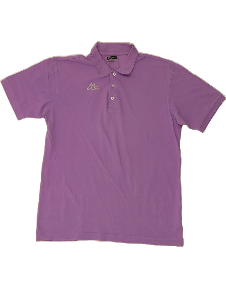 KAPPA Mens Polo Shirt 2XL Purple Cotton Vintage Kappa and Second-Hand Kappa from Messina Hembry 
