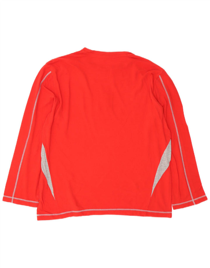 FILA Herre Grafisk Top Langærmet Stor Rød Colourblock Bomuld