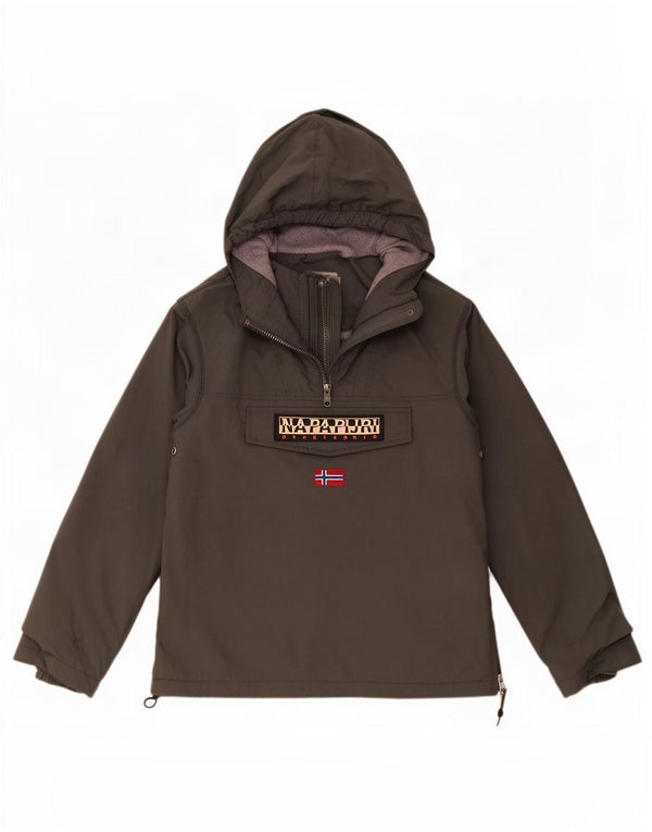 Napapijri Boys Geographic Graphic Hooded Anorak Jacket 11–12 Jahre Khaki