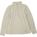 L.L.BEAN Womens Zip Neck Sweatshirt Jumper UK 18 XL White Polyester Vintage L.L.Bean and Second-Hand L.L.Bean from Messina Hembry 