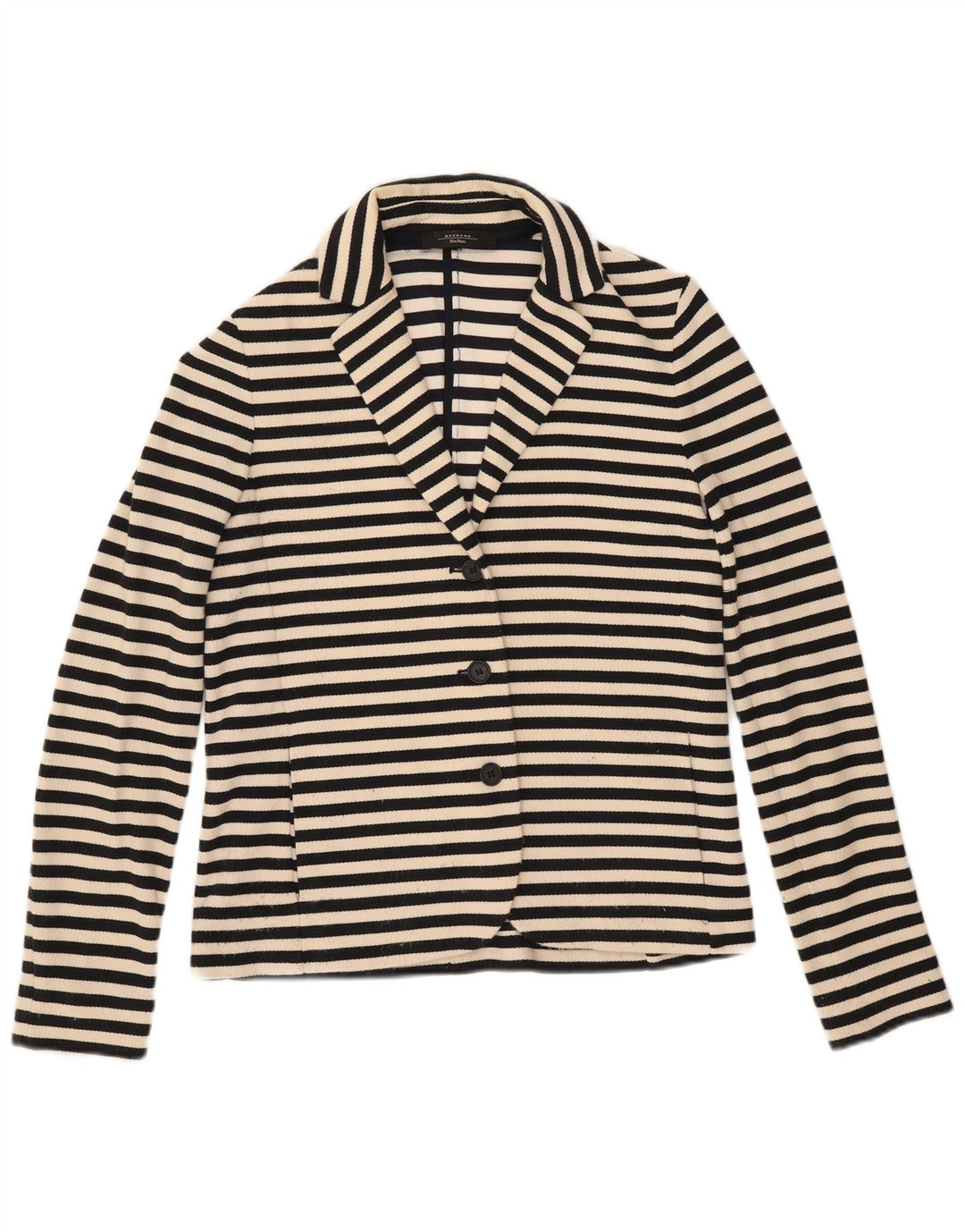 Женский пиджак выходного дня Max Mara UK 12, средний темно-синий морской цвет