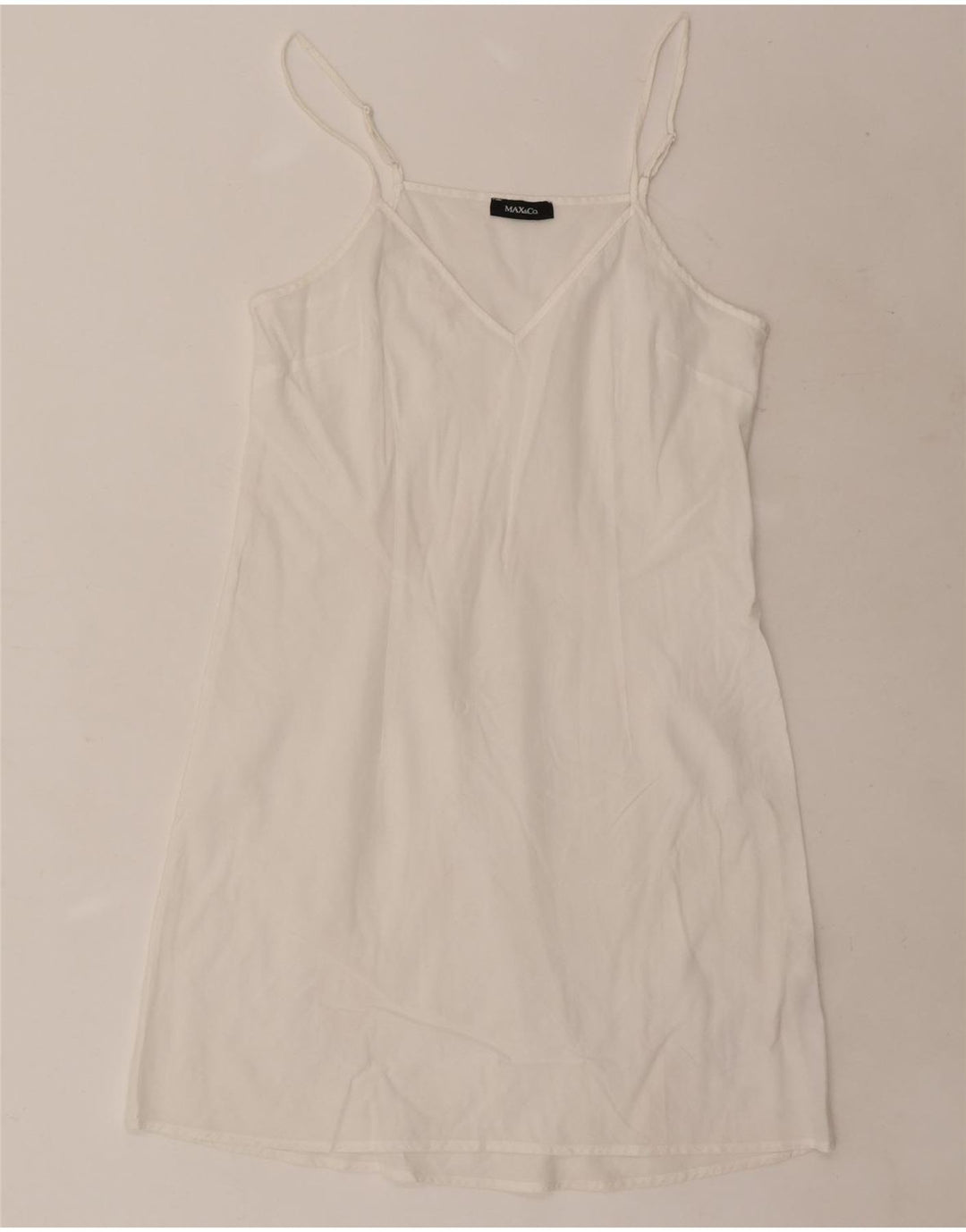 Max & Co. Womens Slip Dress UK 10 Small White Cotton