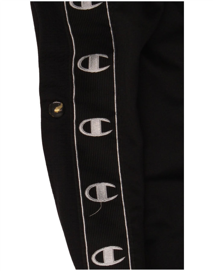 CHAMPION Boys Graphic Tracksuit Trousers 13-14 Years Black Polyester