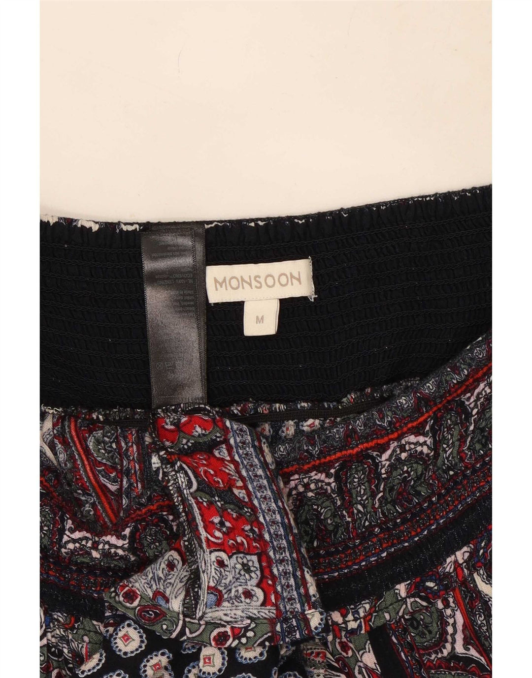 Monsoon Saia Cigana Feminina Média W30 Patchwork Multicolor Viscose