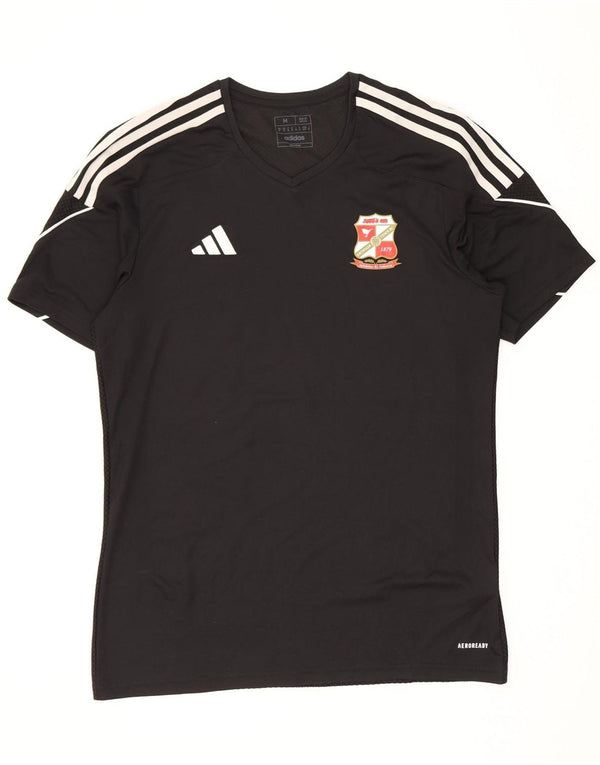 Adidas Herre Swindon Town FC Slim Fit Grafisk T-Shirt Top Medium Sort