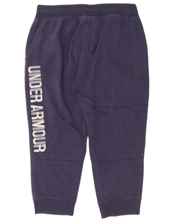 Under Armour Pantaloni da tuta da uomo con grafica Capri da jogging medio blu navy
