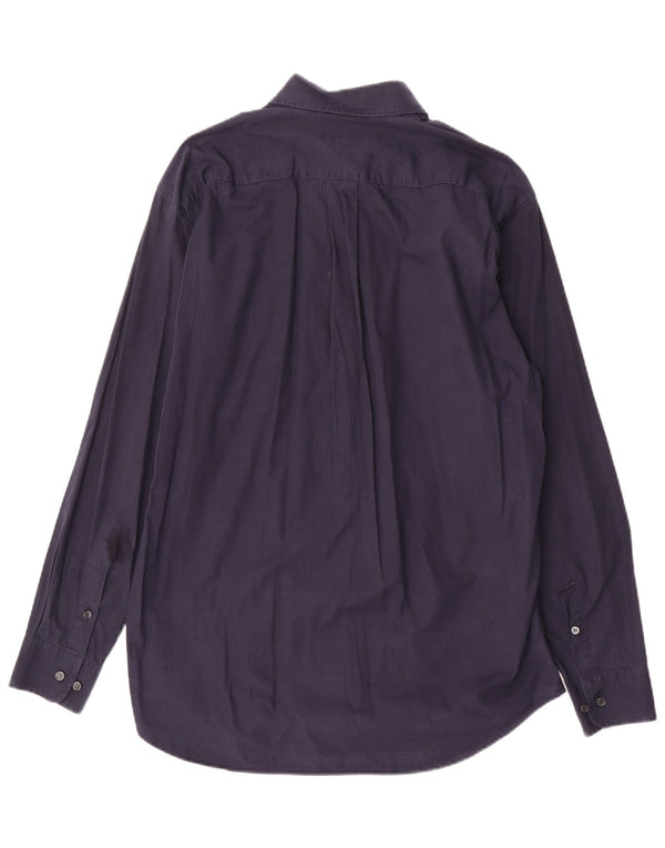 Camicia da uomo Ermenegildo Zegna Large in cotone blu navy