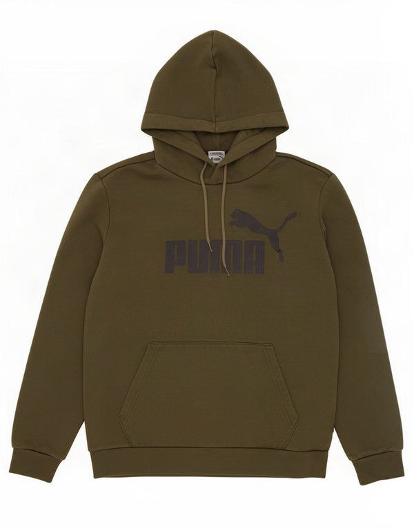 Puma Mens Graphic Hoodie Jumper Small Khaki Cotton