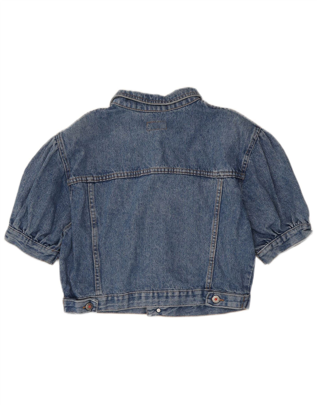 Giacca in denim a maniche corte corta da donna Fly Time IT 42 Cotone blu medio