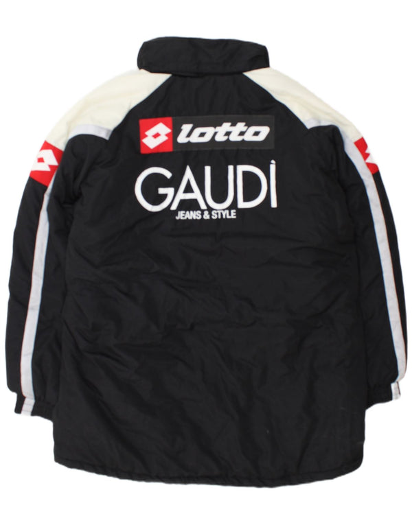 Lotto Herre Udinese Calcio Hooded Windbreaker Coat UK 44 2XL Sort