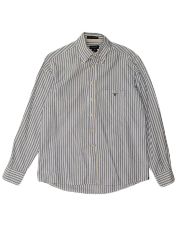 Camicia Gant da uomo vestibilità regolare in cotone gessato blu medio