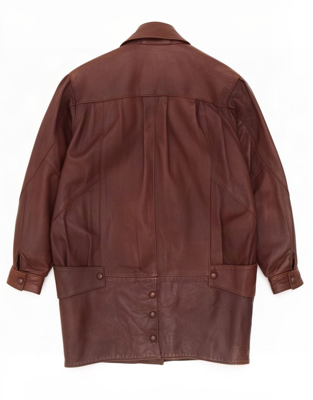 Sardar Γυναικείο Δερμάτινο Παλτό UK 10 Small Brown