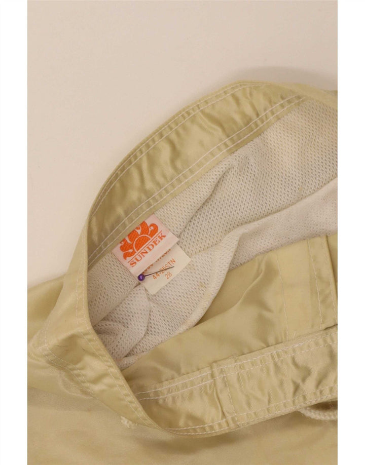 Sundek Mens Swimming Shorts Small Beige Nylon