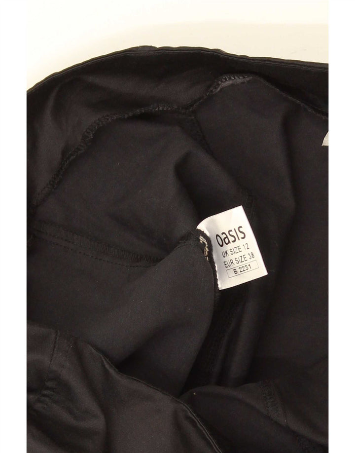 Oasis Haut court sans bretelles pour femme UK 12 Coton noir moyen