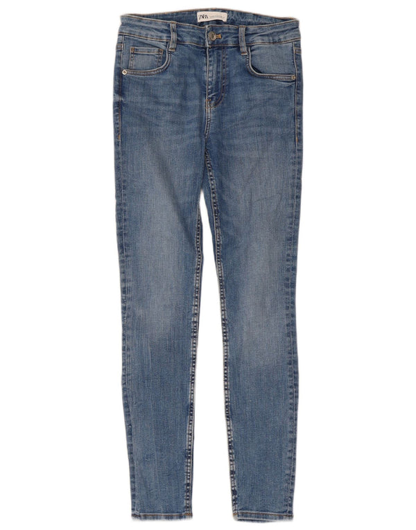 Blugi skinny pentru femei cu talie înaltă Zara EU 36 XS W26 L29 Bumbac albastru