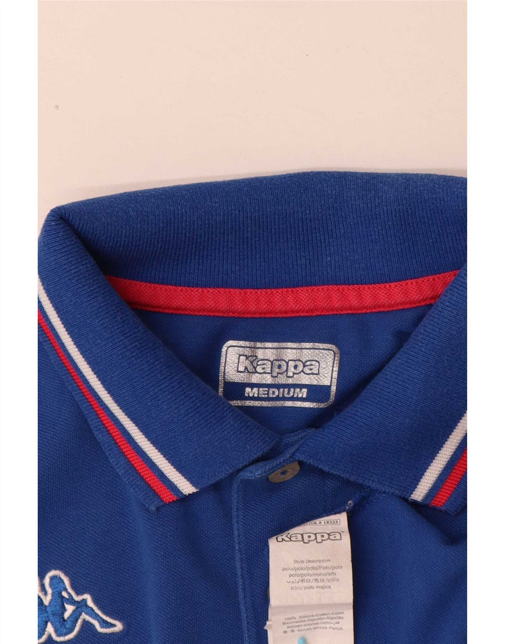 Polo Kappa Hombre De Algodón A Rayas Azul Medio