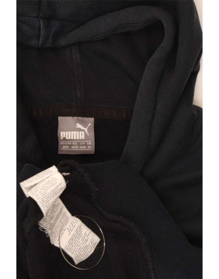 Puma Mens Hoodie Jumper Medium Black Cotton