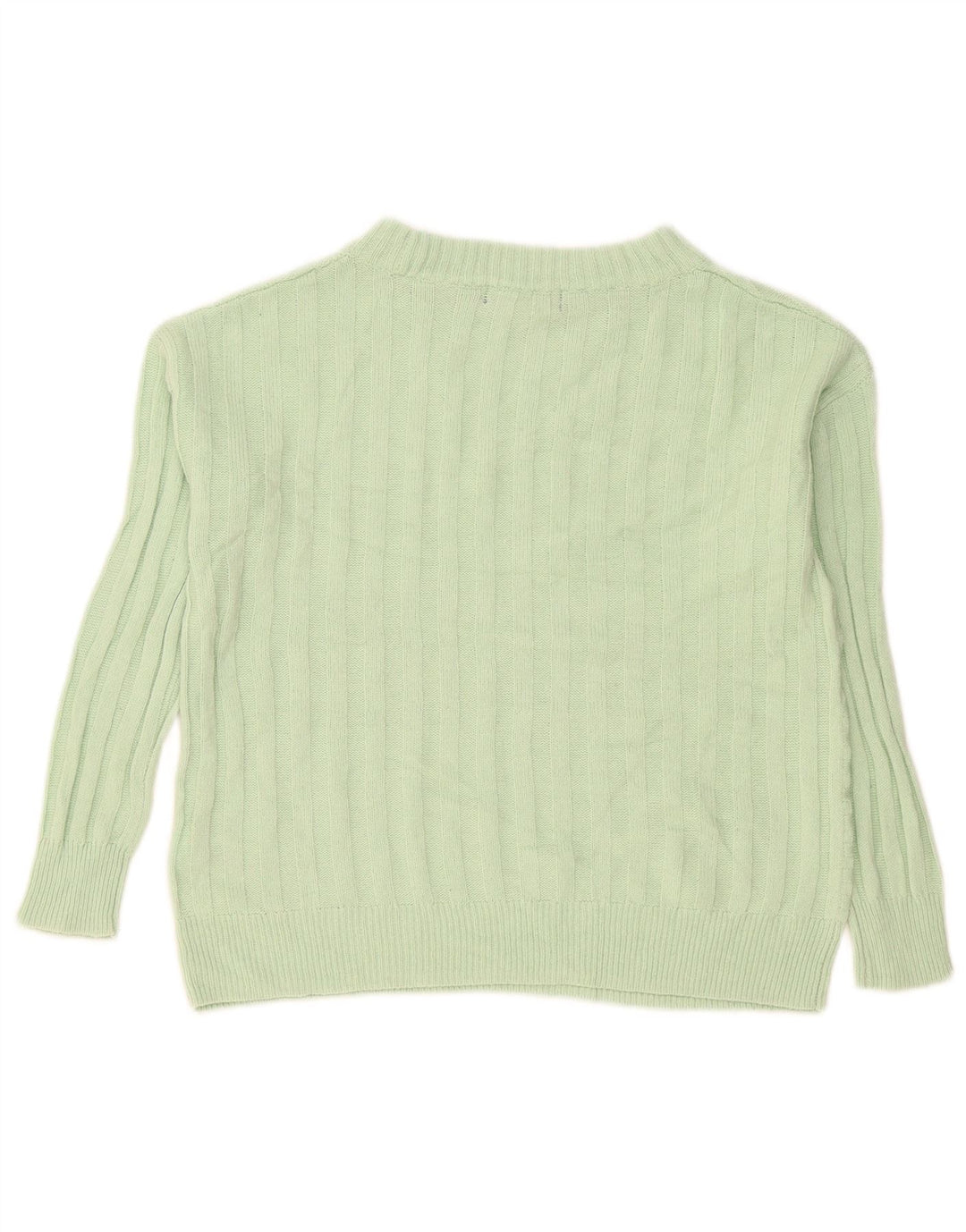 Marks & Spencer Womens Oversized Boat Neck Jumper Sweater UK 10 Small Green