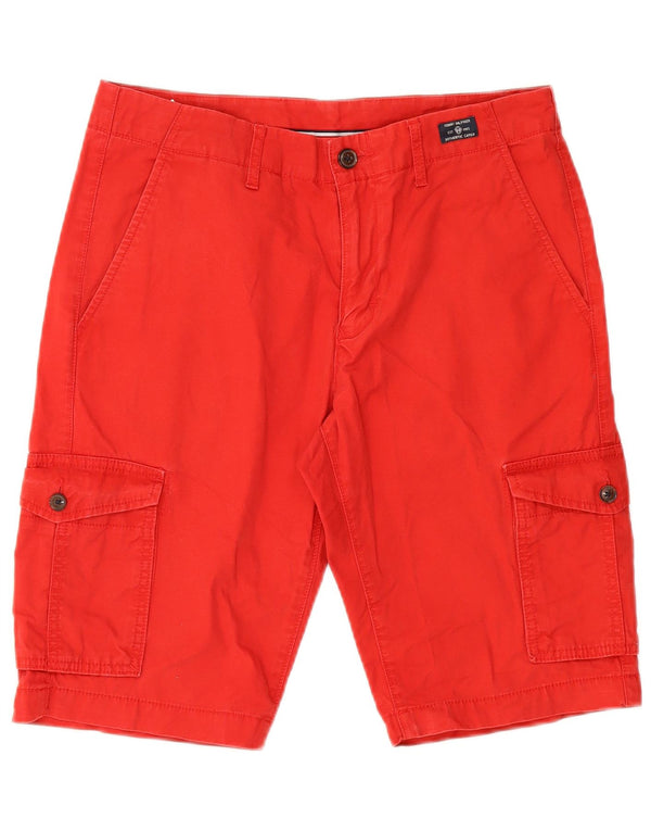 Tommy Hilfiger Mens Cargo Shorts W31 Medium Red Cotton
