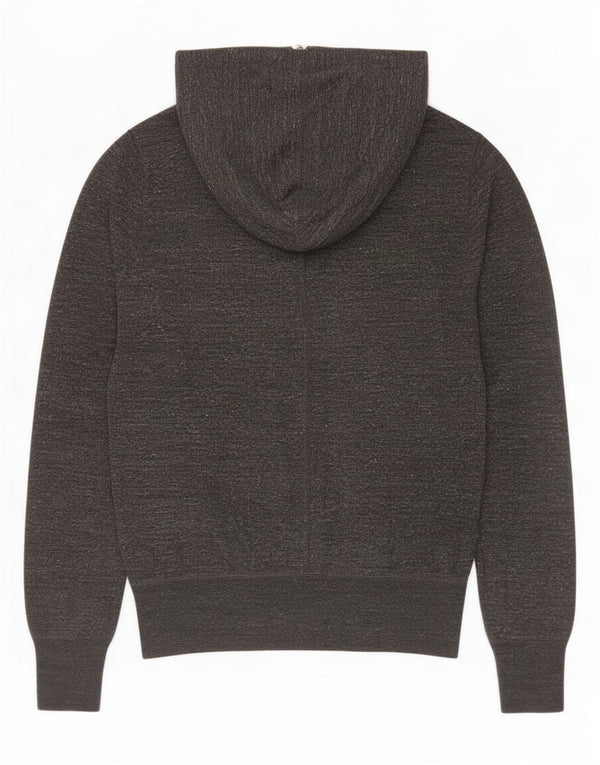 Nike Womens Zip Hoodie Sweater UK 10 Small Grey Flecked Polyester
