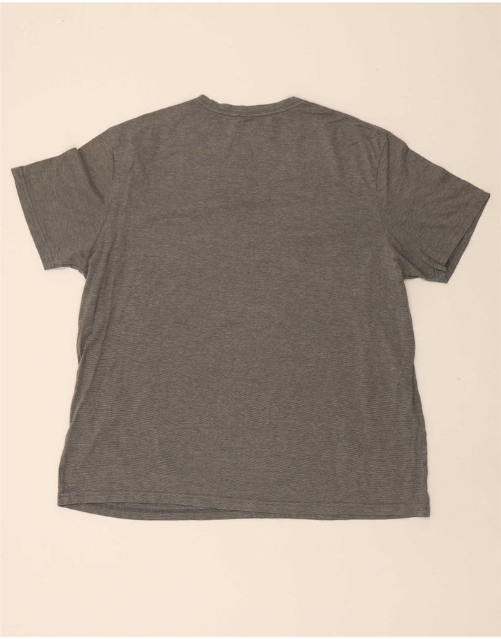LEE Mens Graphic T-Shirt Top XL Grey Striped Cotton